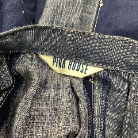  PINK HOUSE ピンクハウス レディース デニム 前開き スカート パッチワーク ペイズリー ブルー