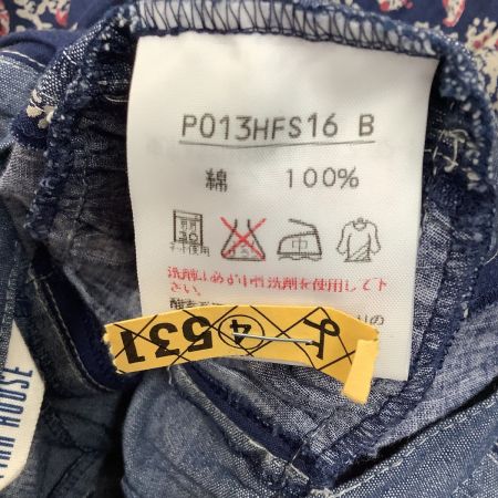  PINK HOUSE ピンクハウス レディース デニム 前開き スカート パッチワーク ペイズリー ブルー