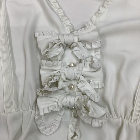 INGEBORG インゲボルグ レディース カーディガン ボレロ  リボン フリル アイボリー