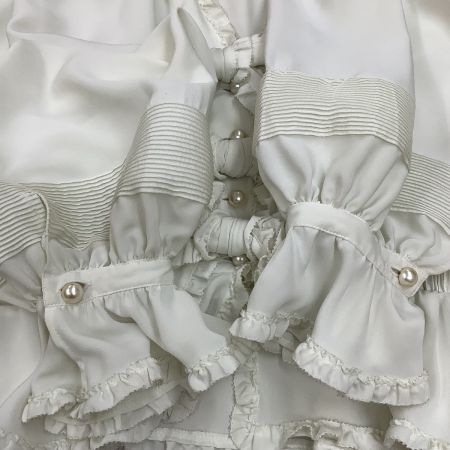 INGEBORG インゲボルグ レディース カーディガン ボレロ  リボン フリル アイボリー