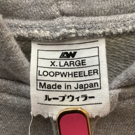 LOOPWHEELER ループウィラー メンズ パーカー SIZE XL グレー