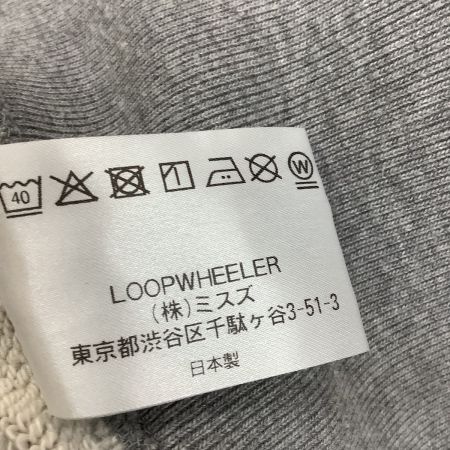  LOOPWHEELER ループウィラー メンズ パーカー SIZE XL グレー