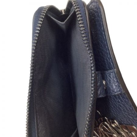  FURLA フルラ キーケース コインケース 小銭入れ キーホルダー 防水スプレーレザー用クリーム付き ネイビー