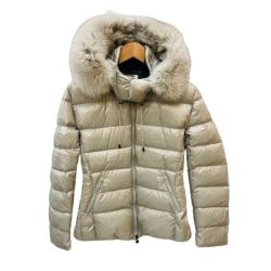 SNOW MAN NEW YORK スノーマン ニューヨーク レディース ダウンジャケット SIZE S ライトグレー Cランク