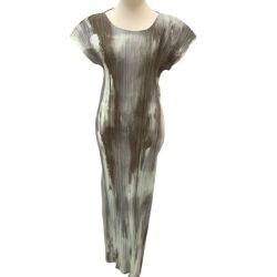 ♪♪ ISSEY MIYAKE イッセイミヤケ PLATS PLEASE 1999 レディース ワンピース 水墨 SIZE M Bランク