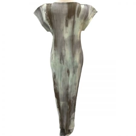  ISSEY MIYAKE イッセイミヤケ PLATS PLEASE 1999 レディース ワンピース 水墨 SIZE M