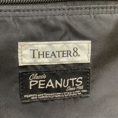  PORTER×PEANUTS ポーター×ピーナッツ スヌーピー ミニボストンバッグ ピンバッチ付き コミック柄 ブラック