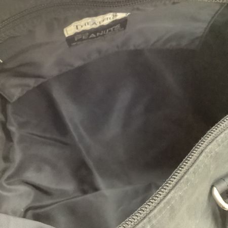  PORTER×PEANUTS ポーター×ピーナッツ スヌーピー ミニボストンバッグ ピンバッチ付き コミック柄 ブラック