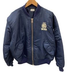 ♪♪ BOSS ボス メンズ スタジャン ブルゾン  D-TK328 ネイビー Bランク