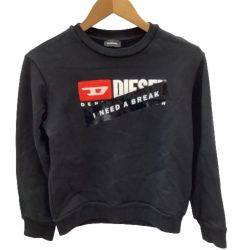 ♪♪ DIESEL ディーゼル キッズ 男の子 スウェット トレーナー SIZE 10（140cm） ブラック Bランク