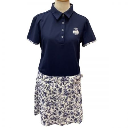  Callaway Golf キャロウェイゴルフ レディース ワンピース ゴルフウェア SIZE L 花柄 ネイビー