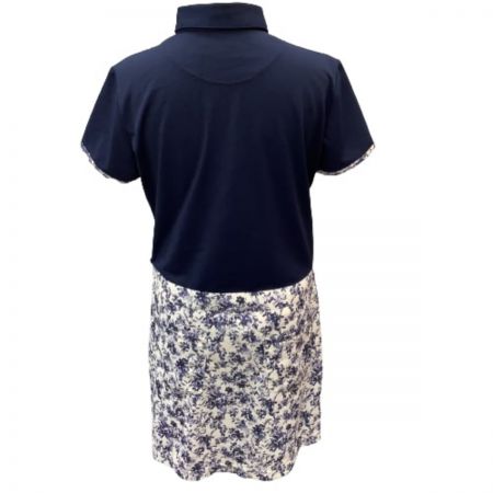  Callaway Golf キャロウェイゴルフ レディース ワンピース ゴルフウェア SIZE L 花柄 ネイビー