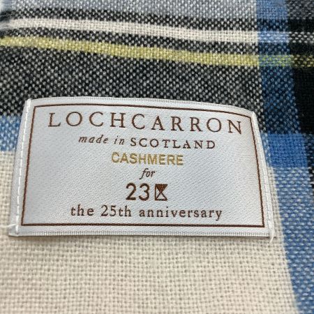  23区×LOCHCARRON ロキャロン レディース ストール カシミヤ ブルー グレー チェック