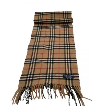 BURBERRY バーバリー マフラー ウール100％ チェック ベージュ