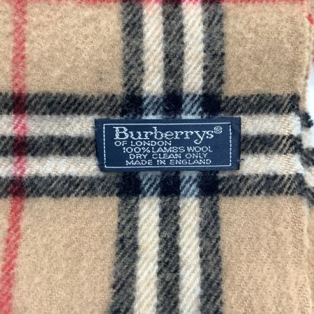  Burberrys バーバリーズ マフラー ウール100％ チェック ベージュ