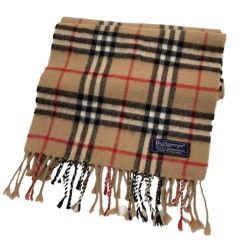 ♪♪ Burberrys バーバリーズ マフラー ウール チェック ベージュ Bランク