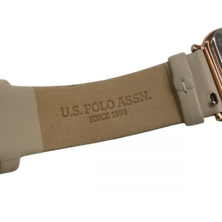  US POLO ASSN. ユーエスポロアッスン 腕時計 クォーツ式 レザー ピンクゴールド