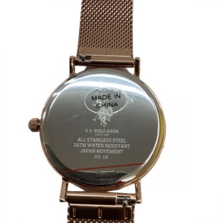  US POLO ASSN. ユーエスポロアッスン 腕時計 クォーツ式 ピンクゴールド