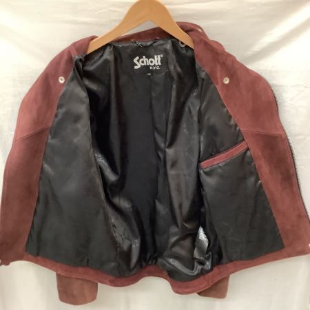  Schott ショット メンズ ライダースジャケット レザージャケット 羊革 スウェード SIZE M ブラウン