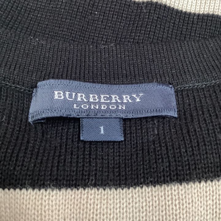 BURBERRY LONDON バーバリーロンドン レディース ニットワンピース SIZE 1 ブラック×ベージュ｜中古｜なんでもリサイクルビッグバン