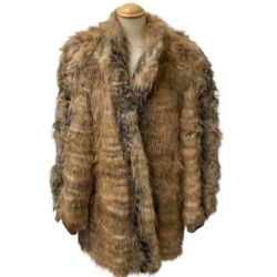 レディース 毛皮 コート FOX フォックス ファー SIZE 42 キャメル Bランク