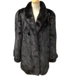 ♪♪ SAGAMINK×Bell Vison サガミンク×ベルビジョン レディース 毛皮 ミンクコート SIZE 15号 ブラック Bランク