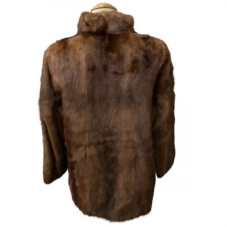  KESKA レディース 毛皮 ミンクハーフコート SIZE 11号 ブラウン