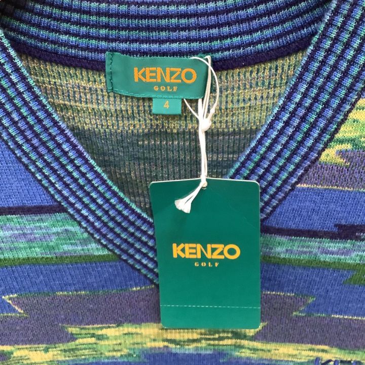 KENZO ケンゾー GOLF ゴルフ メンズ ベスト SIZE4 ブルー｜中古 