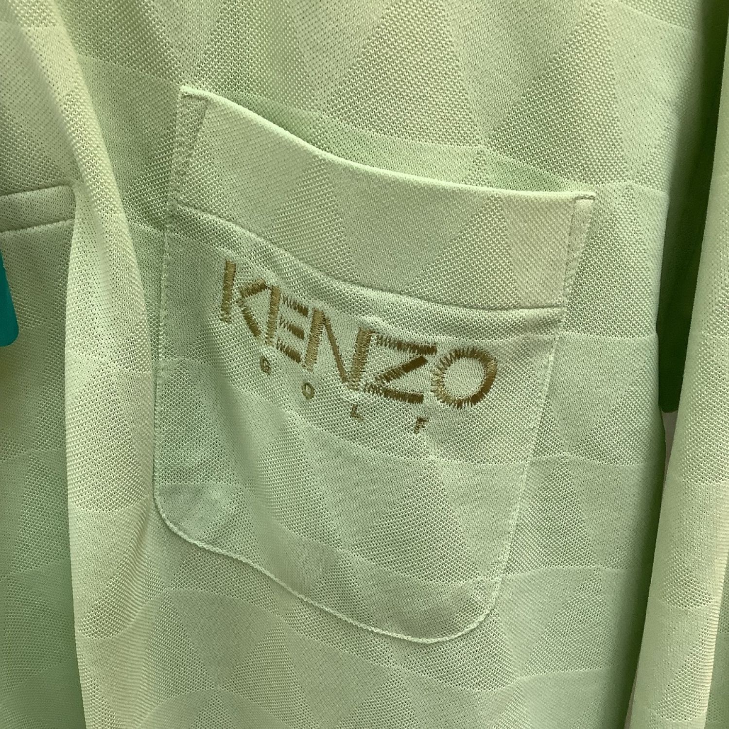中古】 KENZO ケンゾー GOLF ゴルフ メンズ ポロシャツ SIZE 4 黄緑 S
