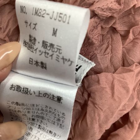  ISSEY MIYAKE イッセイミヤケ レディース シワ加工 メレンゲ ノースリーブカットソー SIZE M IM82-JJ501 ピンク