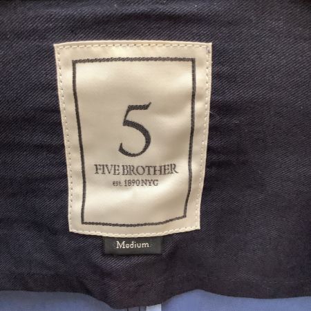  FIVE BROTHER ファイブブラザー メンズ Pコート チェック SIZE M ネイビー