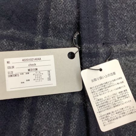  FIVE BROTHER ファイブブラザー メンズ Pコート チェック SIZE M ネイビー
