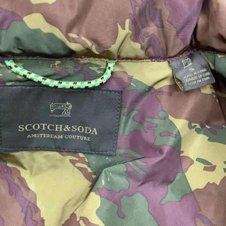 SCOTCH&SODA スコッチ アンド ソーダ メンズ ダウンジャケット SIZE S カモフラージュ柄 ブラウン