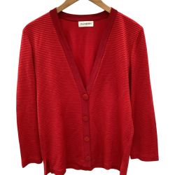 ♪♪ Yves Saint Laurent イブサンローラン レディース カーディガン SIZE M レッド Bランク