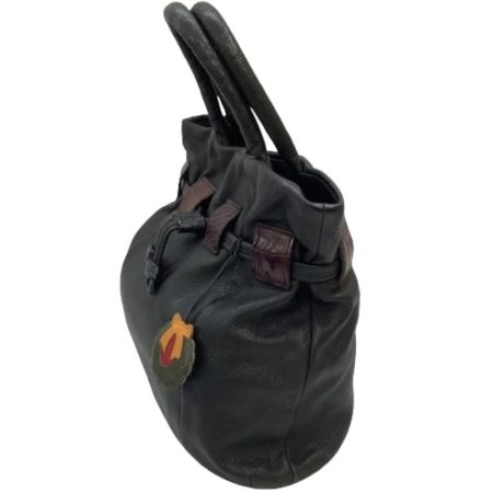 IBIZA イビサ レディース ハンドバック レザー クリスマスチャーム付き ブラック