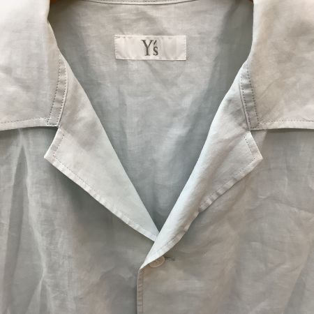 Y's ワイズ レディース シャツ 麻100％ SIZE 2 スカイブルー