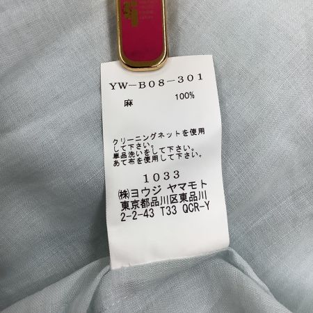 Y's ワイズ レディース シャツ 麻100％ SIZE 2 スカイブルー