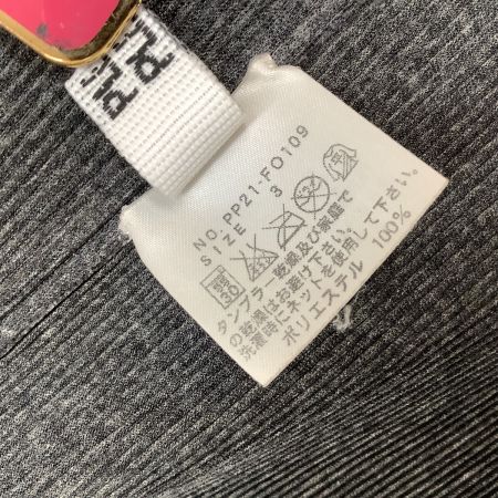  ISSEY MIYAKE イッセイミヤケ PLEATS PLEASE レディース カーディガン シャツ  SIZE 3 チャコールグレー