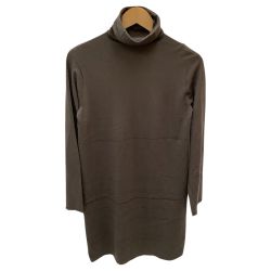 ♪♪ JURGEN LEHL ヨーガンレール レディース カットソー チュニック ワンピース カシミヤ30％ SIZE M カーキ Bランク