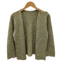 ♪♪ JURGEN LEHL ヨーガンレール レディース カーディガン SIZE M グリーン Bランク