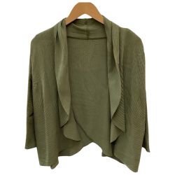 JURGEN LEHL ヨーガンレール レディース カーディガン SIZE M カーキ Bランク