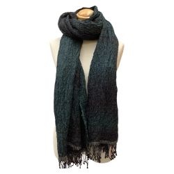 JURGEN LEHL ヨーガンレール レディース ストール シワ加工 グリーン Bランク