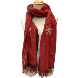 ♪♪ JURGEN LEHL ヨーガンレール Babaghuri ババグーリ レディース ストール  レッド Bランク