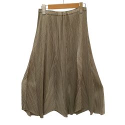 ISSEY MIYAKE イッセイミヤケ スカート PLEATS PLEASE 変形 SIZE 4 PP31-JG107 ベージュ Bランク