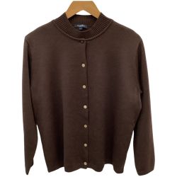 ♪♪ BURBERRY LONDON バーバリーロンドン レディース アンサンブル カットソー カーディガンセット SIZE F ブラウン Bランク