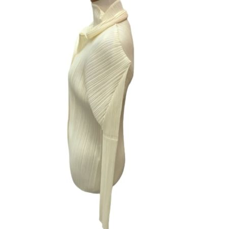 ISSEY MIYAKE イッセイミヤケ PLEATS PLEASE アンサンブル シャツ カットソー ２枚セット PP05-JK005 PP05-JJ001 ベージュ