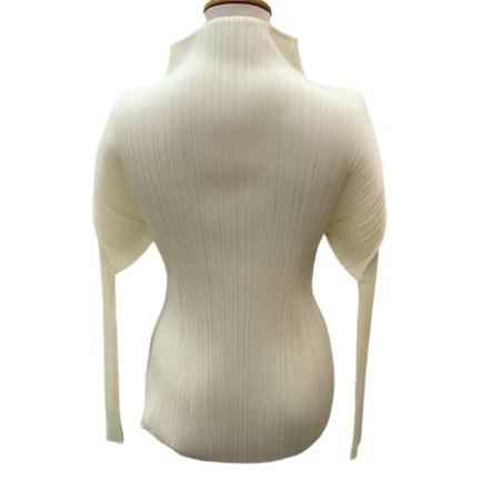 ISSEY MIYAKE イッセイミヤケ PLEATS PLEASE アンサンブル シャツ カットソー ２枚セット PP05-JK005 PP05-JJ001 ベージュ