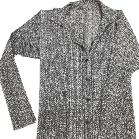 ISSEY MIYAKE イッセイミヤケ PLEATS PLEASE アンサンブル カットソー カーディガン セット SIZE4 PP81-JK431 PP81-JK428 グレー