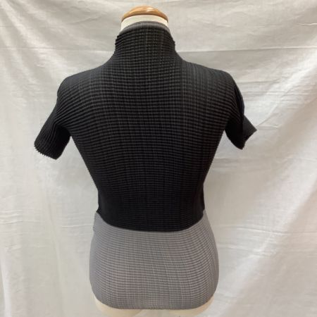  ISSEY MIYAKE イッセイミヤケ ワッフル カットソー SIZE 2  IM42FJ254 ブラック×グレー