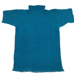 ♪♪ ISSEY MIYAKE イッセイミヤケ レディース カットソー裾シルバー  SIZE 2 IF52FJ29102 ブルー Bランク